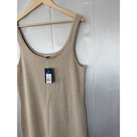 NWT‎ Universal Thread Sweater Tank Maxi Dress Tan Crochet Hem Size XL - Picture 4 of 13